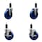 Service Caster 5'' Solid Poly Wheel Swivel 1-1/4'' Expanding Stem Caster Set 2 Brakes, 4PK SCC-EX20S514-SPUS-2-TLB-2-114 - alternate 1